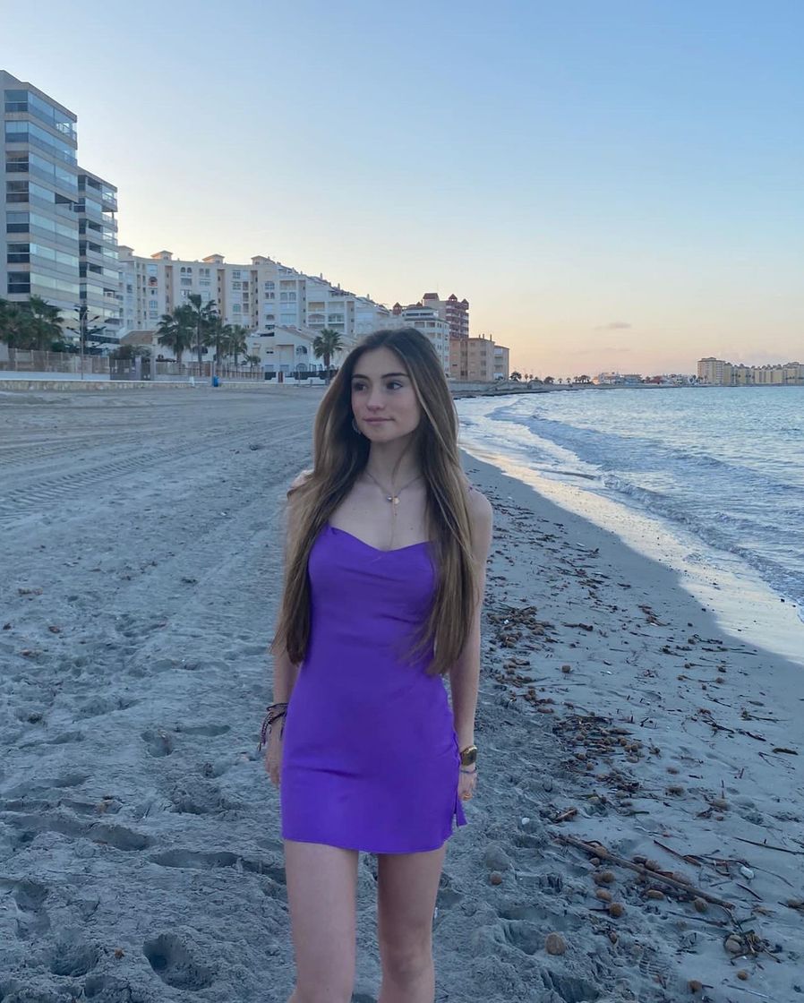 Social Vestido satinado morado