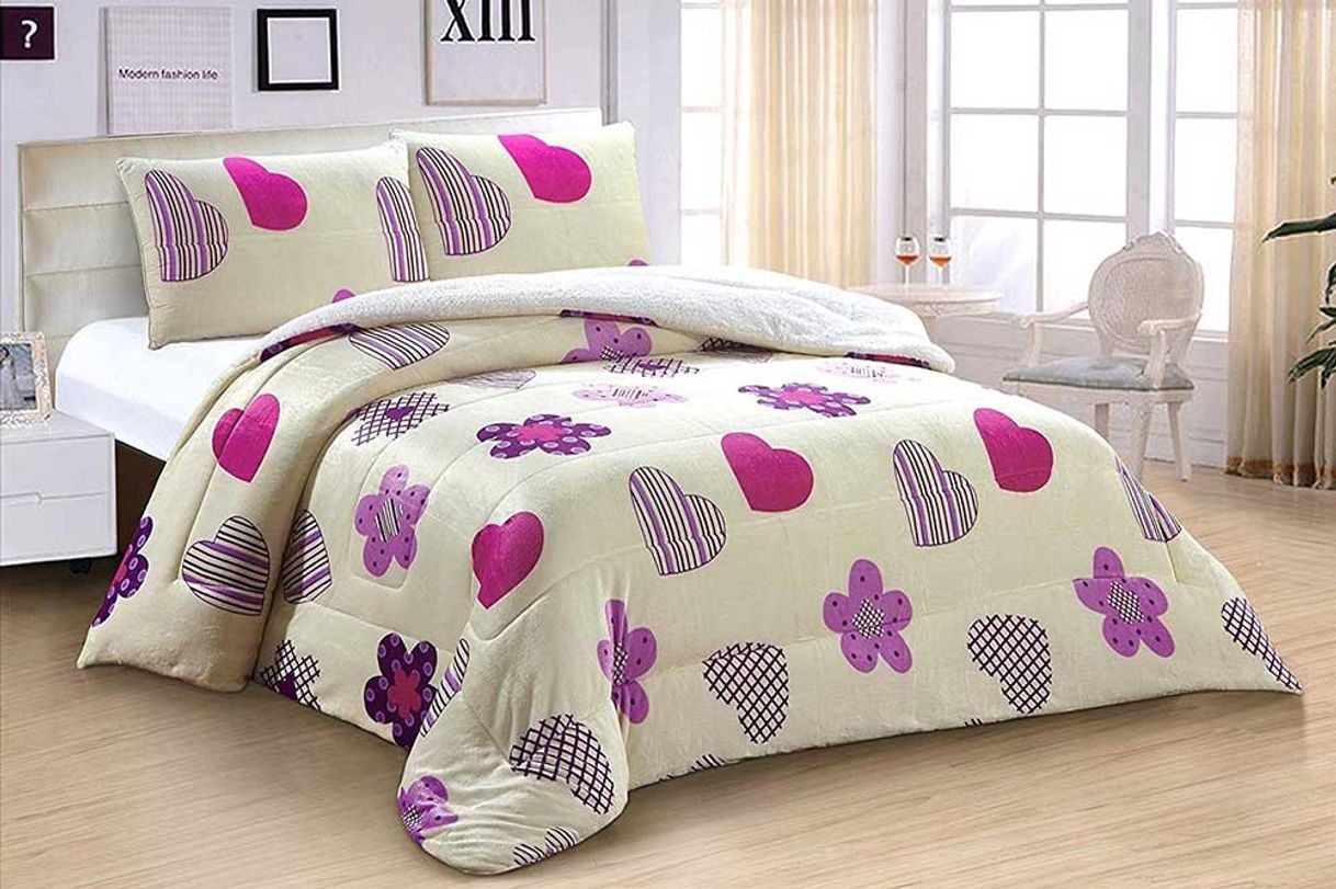 Social Oportunidades32 Edredón nórdico Reversible de 350 g, Bicolor, Color Morado y Lila