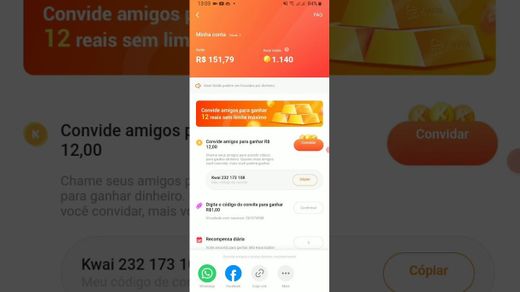 Ganhar dinheiro baixando o Kwai!https://m.kwai.app/s/SfL82FI