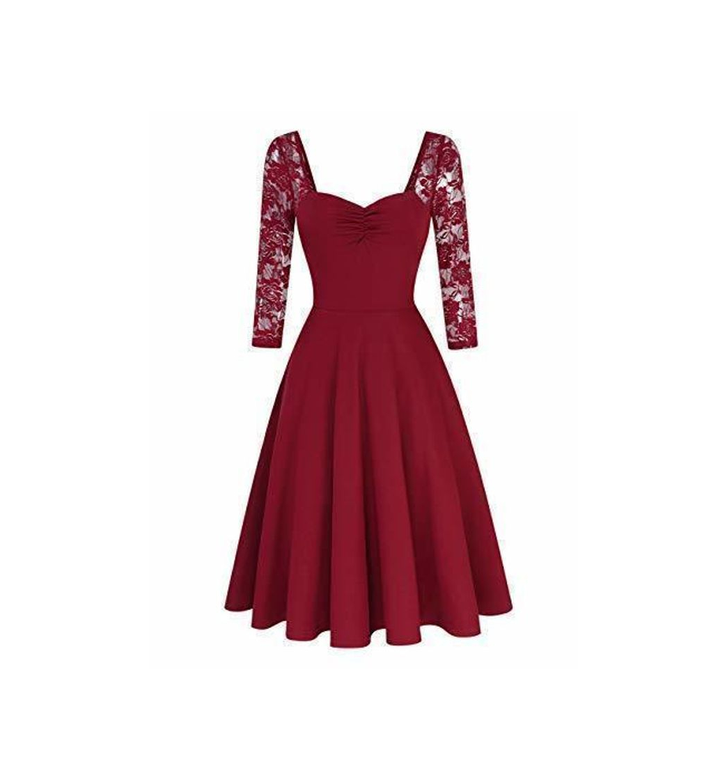 Social KOJOOIN Vestido de encaje para mujer, vestido de dama de honor, para