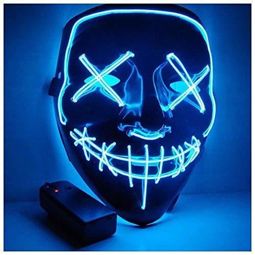 Foneso Máscaras LED de Halloween, terribles Disfraces para Halloween, Cosplay, Carnaval, Fiestas