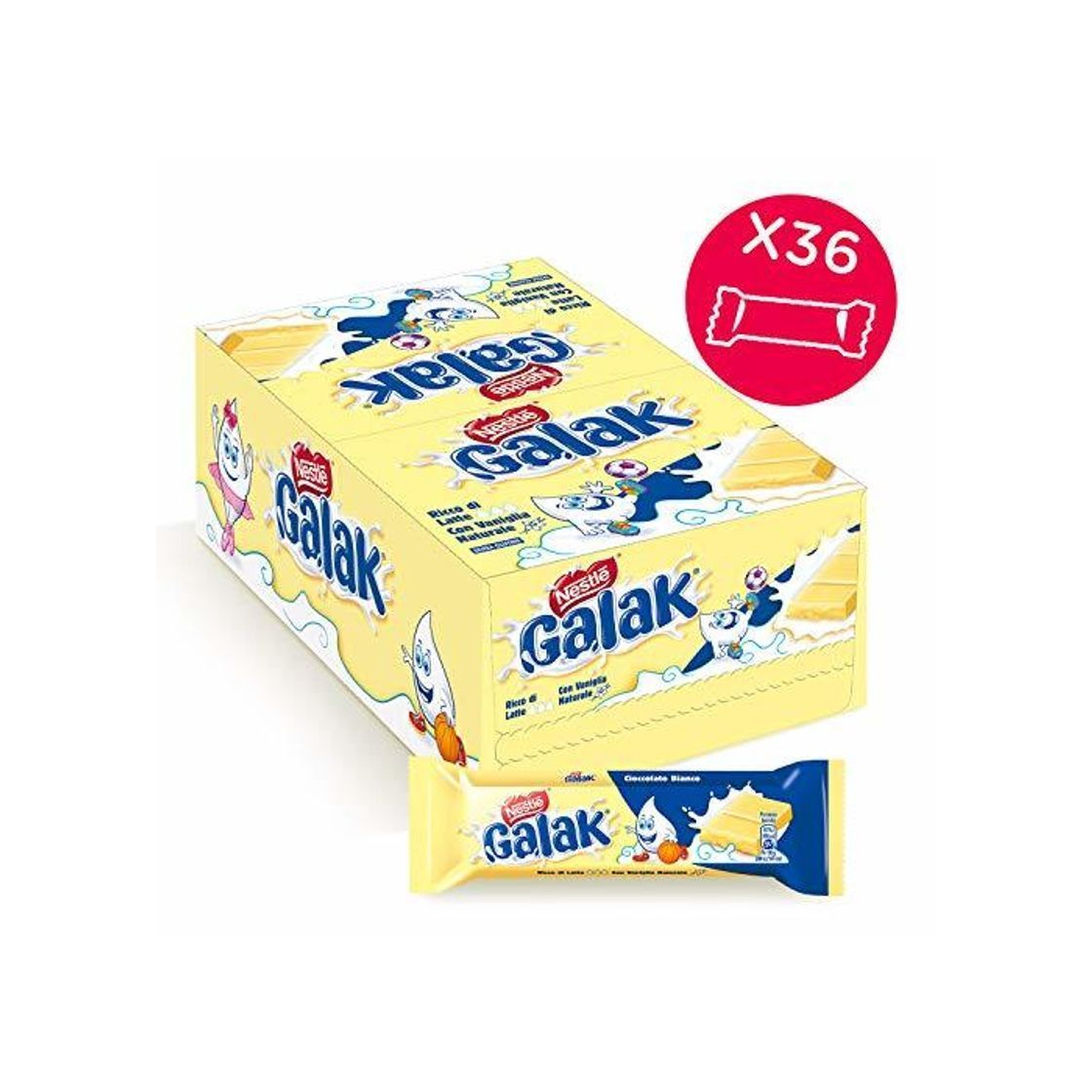 Product GALAK BARRA DE NIDO DE CHOCOLATE BLANCO 36PCS