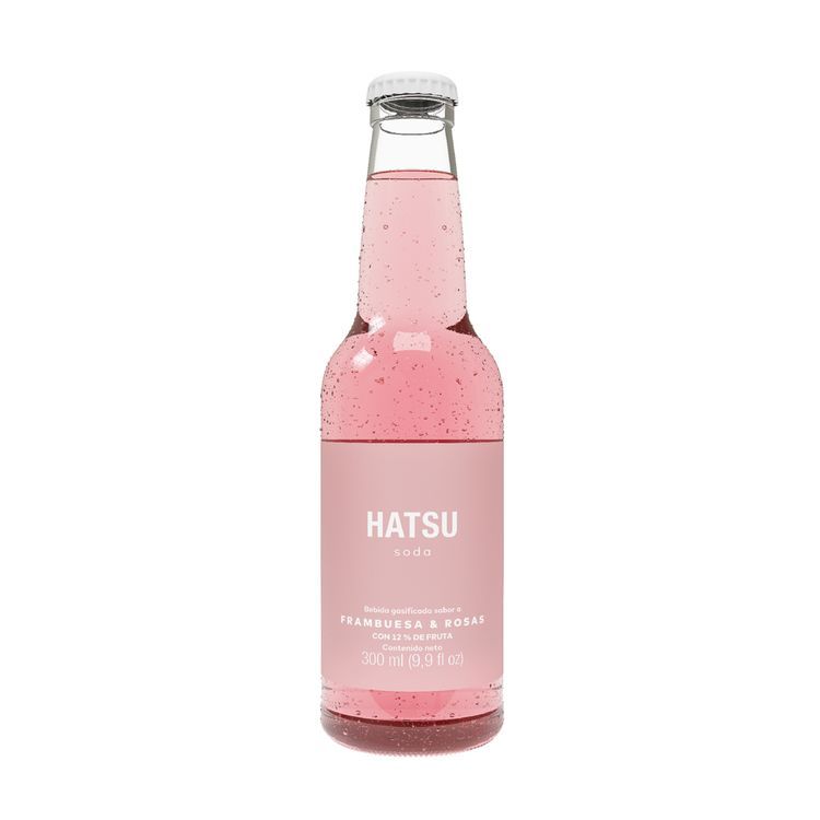 Social Soda hatsu frambuesa y rosas 