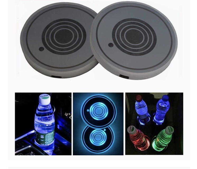 Social Porta vasos de auto con luces led