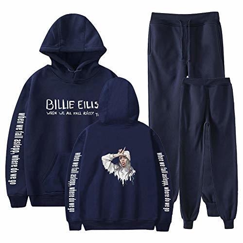 Producto Billie Eilish Conjunto 2 Piezas Unisex Completo Capucha Sudadera Blusa y Pantalon