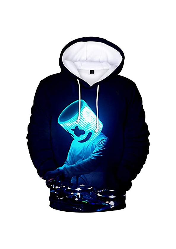 EMILYLE Niños Sudadera con Capucha Sonrisa 3D Impresión XS