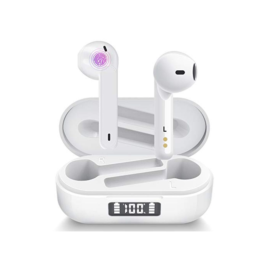 Social Auriculares Inalámbricos Aoslen Auriculares Bluetooth 5.1 Reproducción de 36 Horas Estéreo HiFi