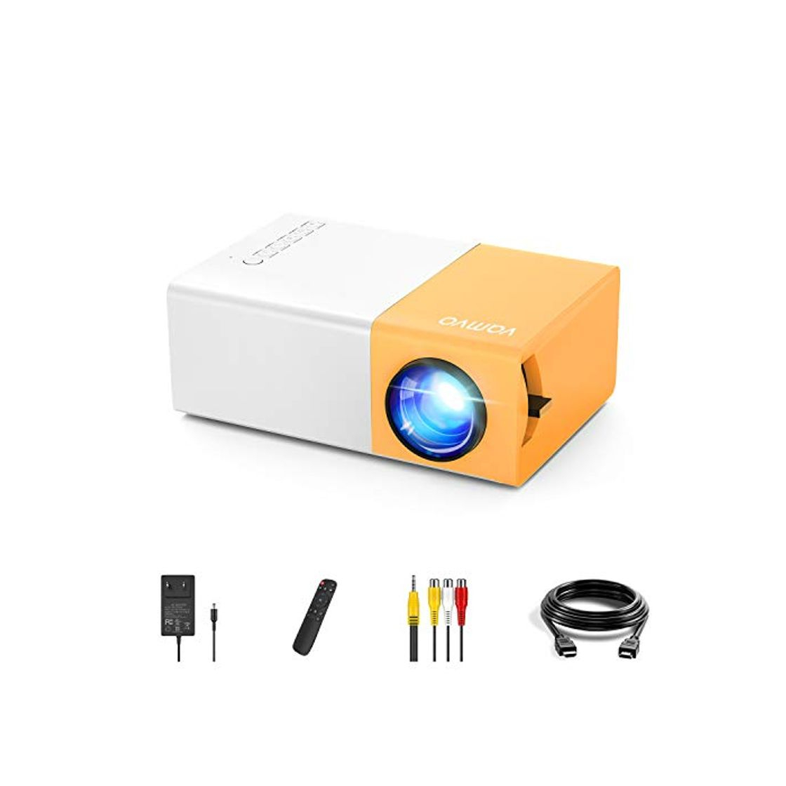 Social YG 300 Pro Proyector, Vamvo L2600 Mini Proyector Portátil para Movil, Recargable,