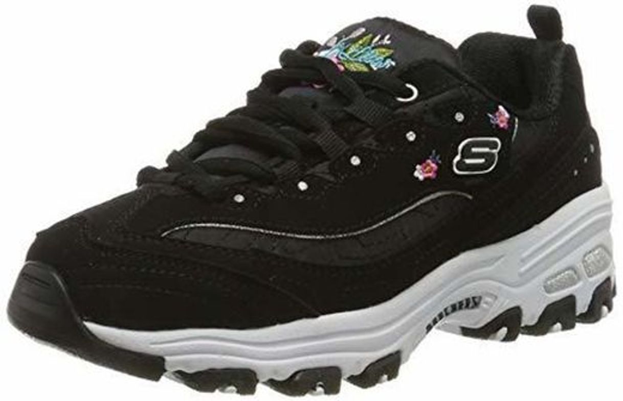 Products Skechers Girls' D'Lites-Bright Blossoms Trainers, Black