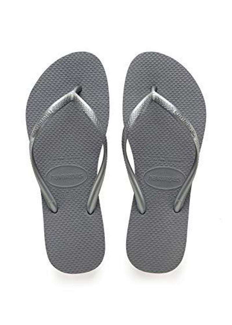 Fashion Havaianas Slim Chanclas Mujer, Gris