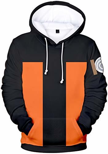 Moda FLYCHEN Niño Sudaderas con Capucha Naruto Ninjutsu 3D Impress Uzumaki Anime Jersey