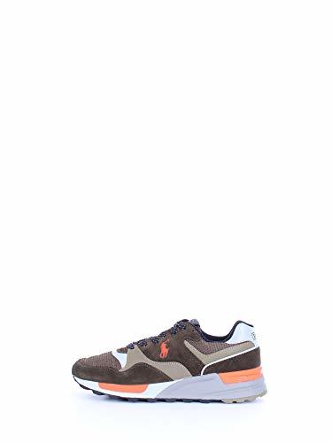 RALPH LAUREN UOMO Sneakers Trackstr Pony Oliva/Arancione Mod