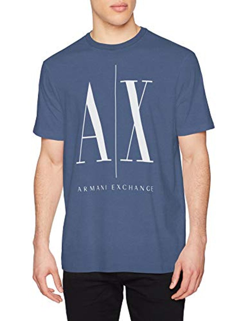 Moda Armani Exchange Icon T Camiseta, Azul