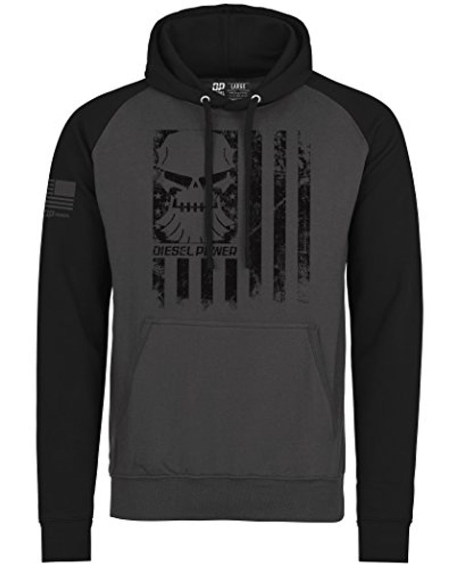 Fashion DIESEL POWER DPG Gear Hoodie Raglan Rank and File Black