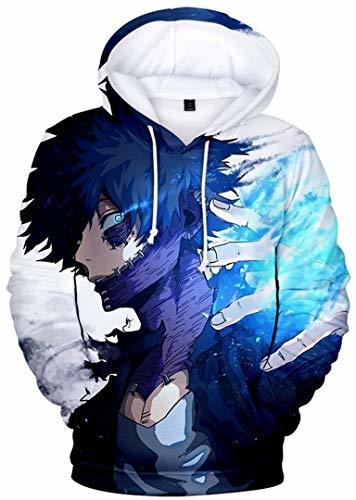 Productos Silver Basic Sudadera de Manga Larga con Estampado 3D Merch My Hero