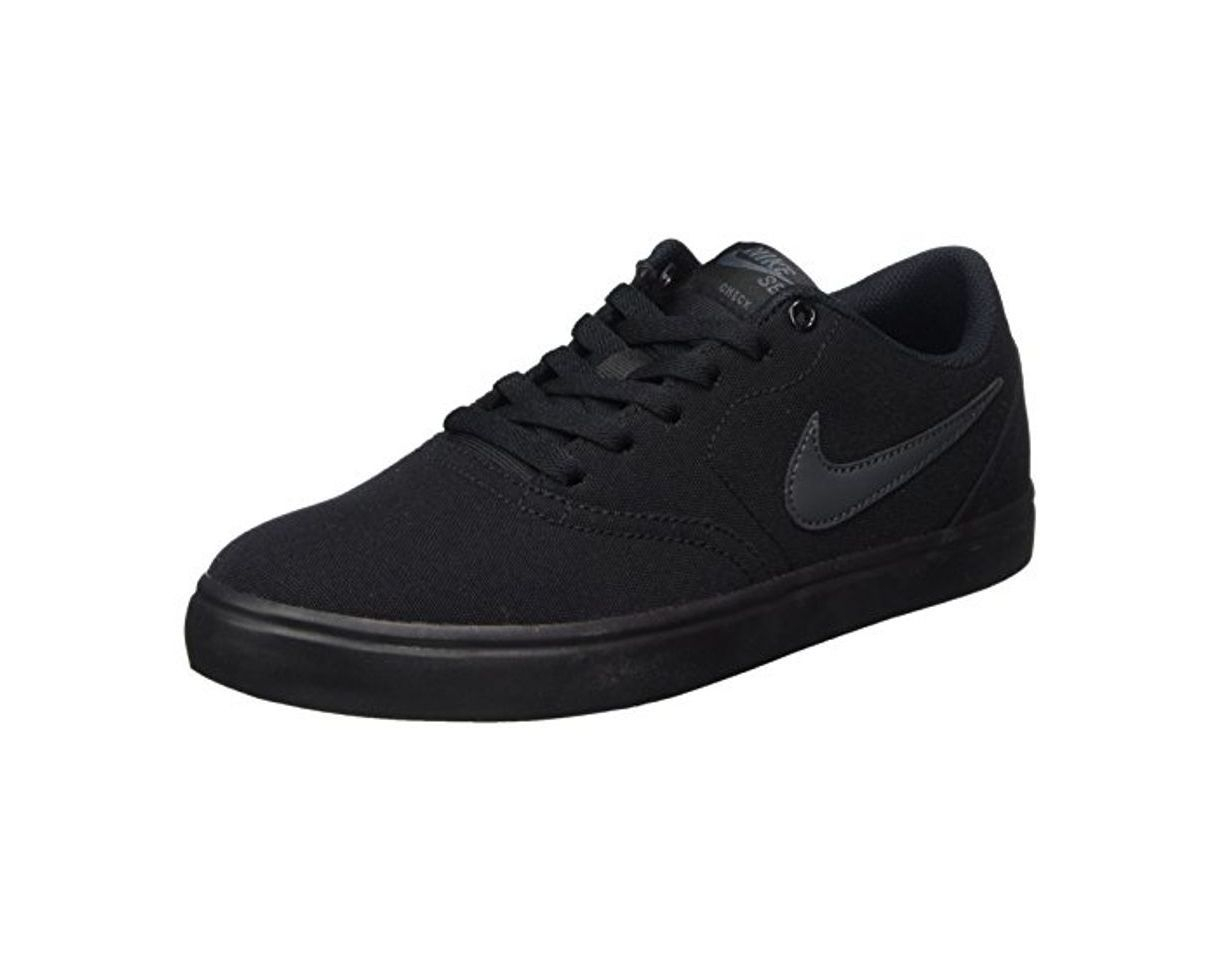 Fashion Nike SB Check Solar Cnvs, Zapatillas de Skateboarding para Hombre, Negro