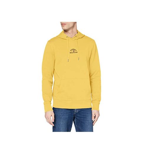 Tommy Hilfiger Basic Embroidered Hoody Sudadera, Amarillo, Medium