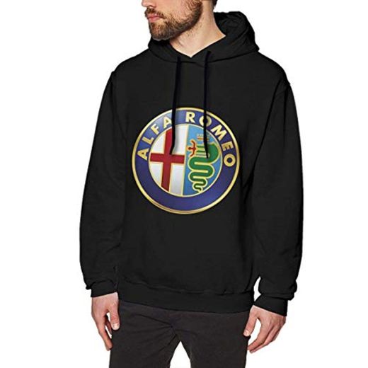 maichengxuan Alfa Romeo Men's Hoodies Pullover Hooded Sweatshirt Jackets Black