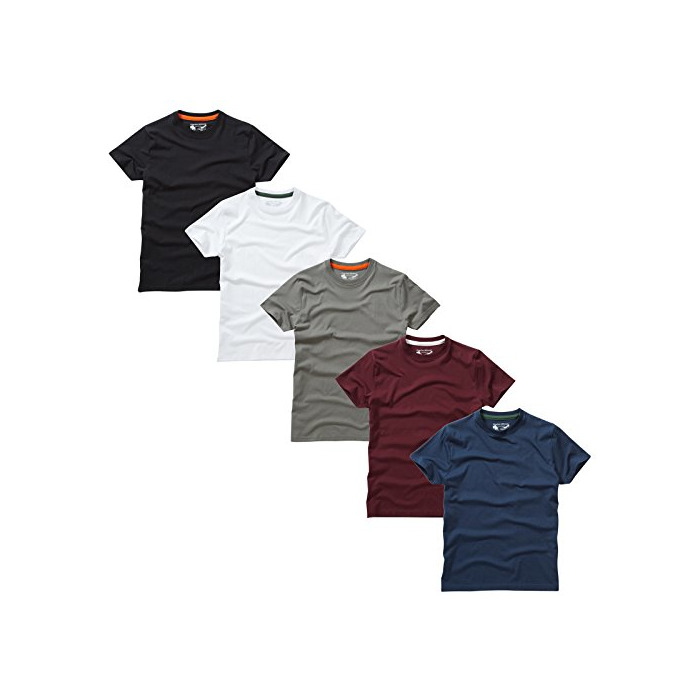Social Charles Wilson Paquete 5 Camisetas Cuello Redondo Lisas