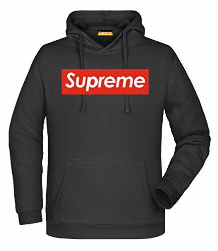 Moda Supreme Germany Hoodie, Black, Red/White,