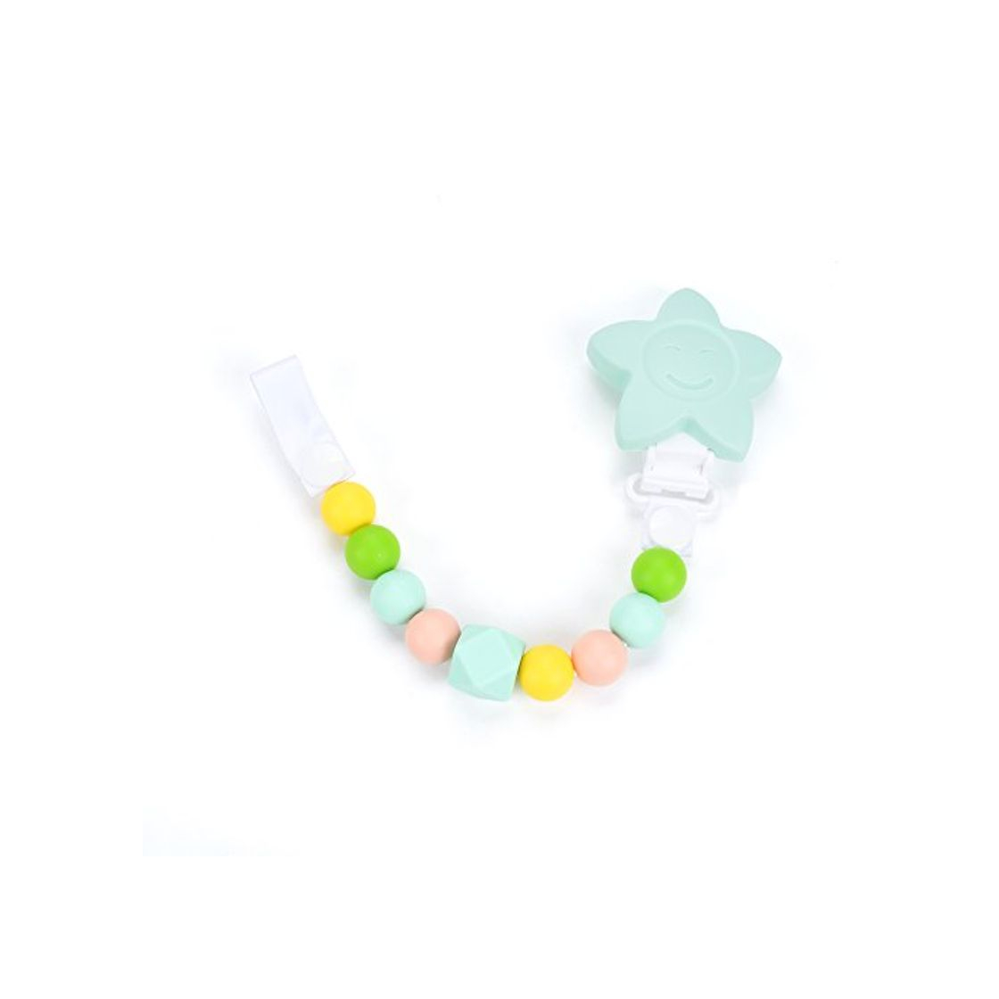 Social Cadena para Chupete - Chupetero Mordedor de Silicona Antibacteriana para los Dientes