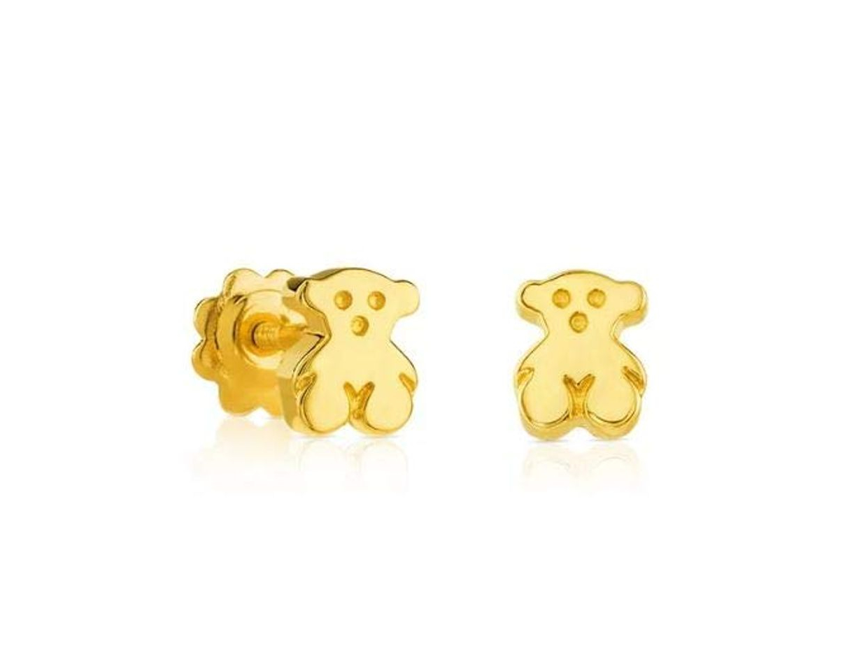 Social TOUS Bear - Pendientes en oro amarillo de 18kt con cierre de