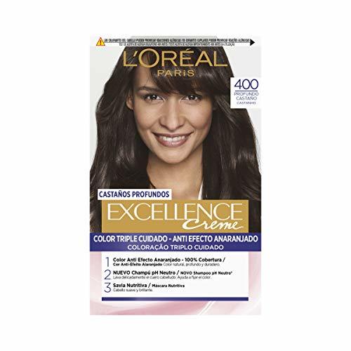 Social L'Oreal Paris Excellence Castaños Profundos Tinte Permanente Tono 400 Castaño Profundo