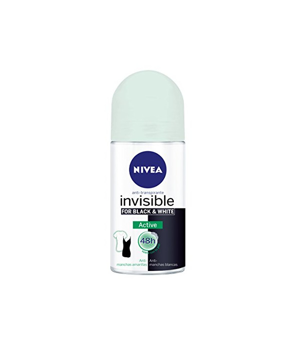 Social NIVEA Desodorante Roll-On Invisible For Black & White Active