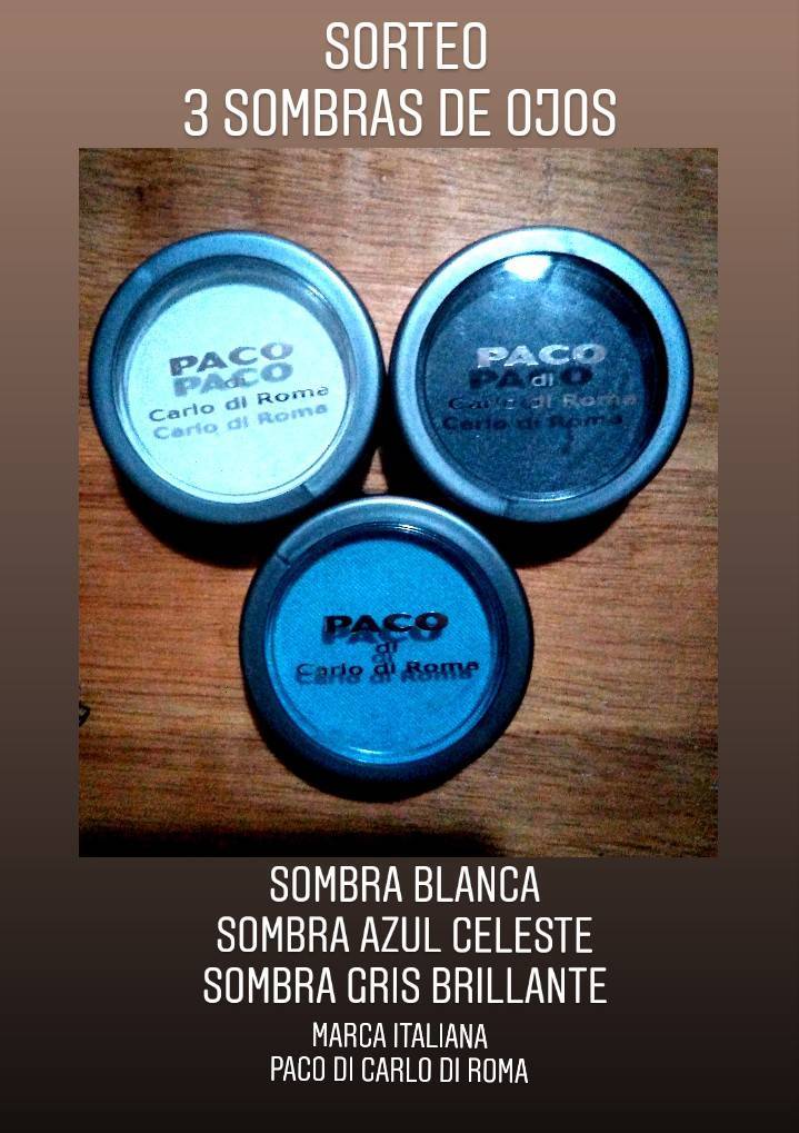 Social SORTEO💥 de 3 sombras de ojo, Paco Di Carlo Di Roma