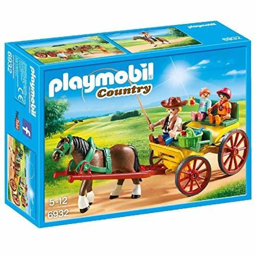 Playmobil-6932 Carruaje con Caballo, Multicolor