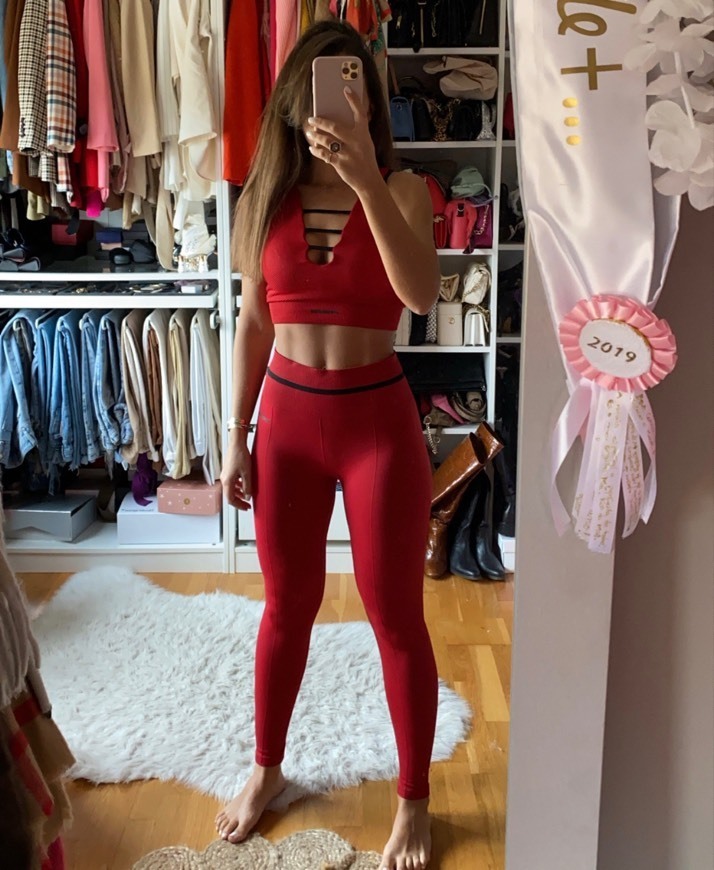 Social Leggings vermelhas
