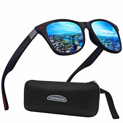 Perfectmiaoxuan Gafas de sol polarizadas Hombre Mujere Lujo Retro/Aire libre Deportes Golf