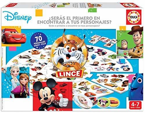 Educa Borrás-El Lince Edición 70 imágenes de Personajes Disney, a Partir de