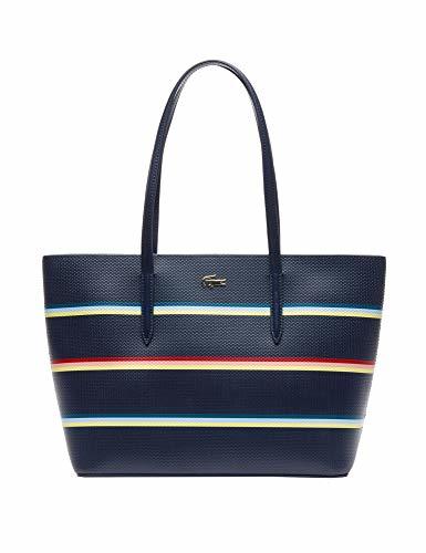 Product Lacoste Chantaco Fantasie M Zip Shopping Bag Strip Multico Peacoat