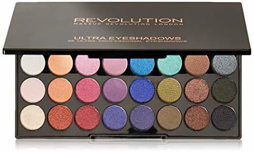 Maquillaje Revolution - Paleta de sombra de ojos Mermaids Forever con 32