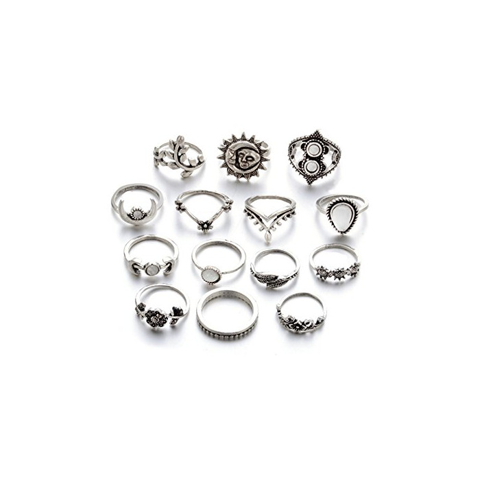 Social AIUIN 1 Conjunto Creativo Vendimia del Estilo de los Anillos de la