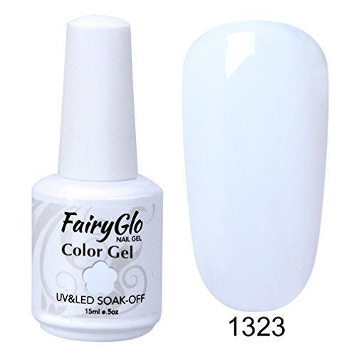 Fairyglo Esmalte de Uñas Semipermanentes Blanco Uñas de Gel UV LED Manicura