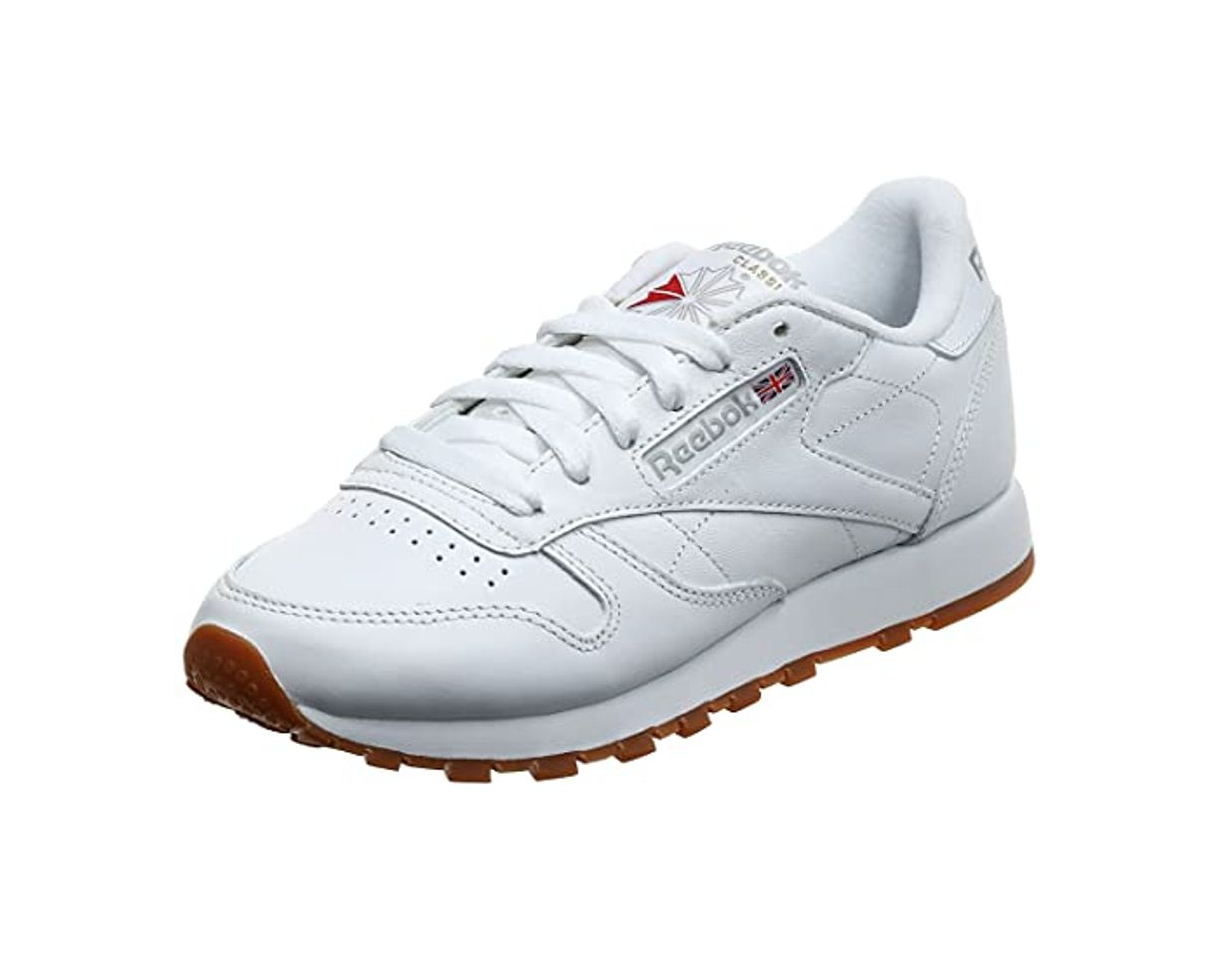 Fashion Reebok Classic Leather Zapatillas, Mujer, Blanco (Int-White / Gum)