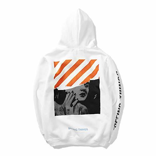 Product WTSXXN Hombres Graffiti Off OW Sudadera con Capucha Blanca Mujeres Sudadera con