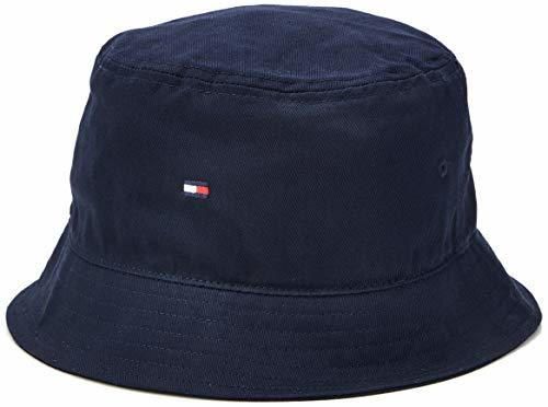 Tommy Hilfiger Flag Bucket Hat Gorro Estilo Aviador, Azul