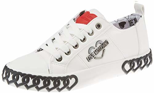 Product Love Moschino Ja1524, Zapatillas de Gimnasia para Mujer, Blanco