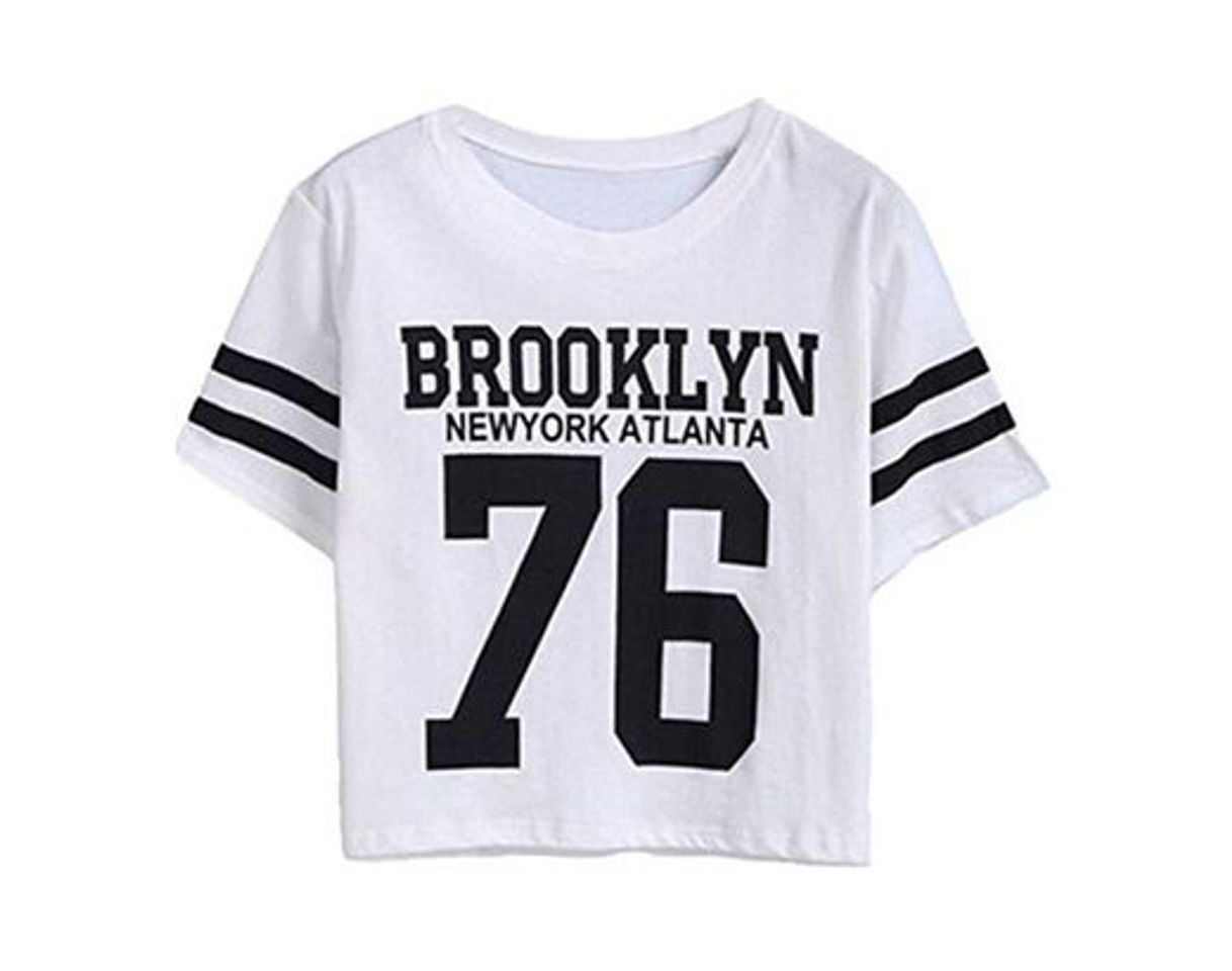 Social ZKOO Mujeres Manga Corta Camisetas Verano Algodón Carta Impresión T Shirt Blusas Camisas Tops Personalidad Blanco
