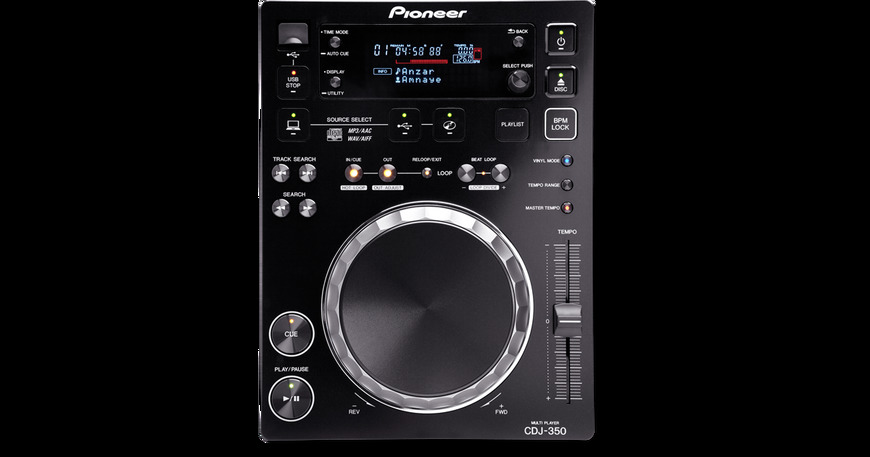 Fashion CDJ-350 rekordbox-ready digital deck (black) - Pioneer DJ