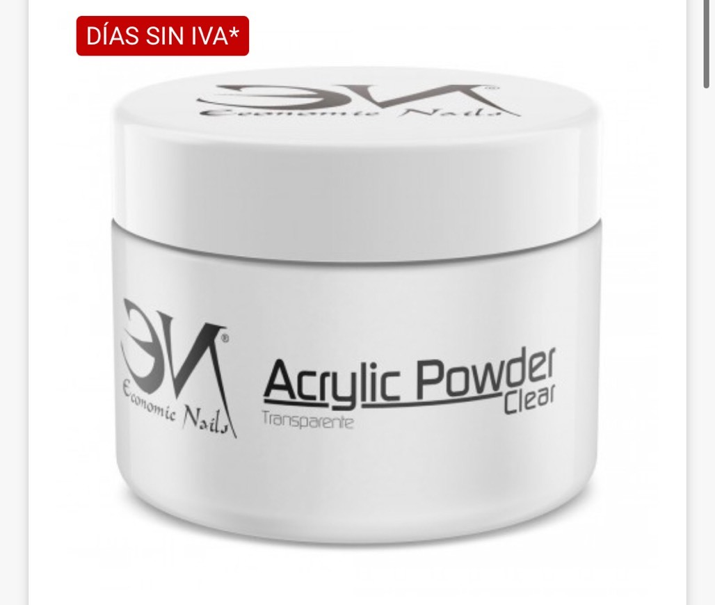 Producto Polvo acrílico cristal 