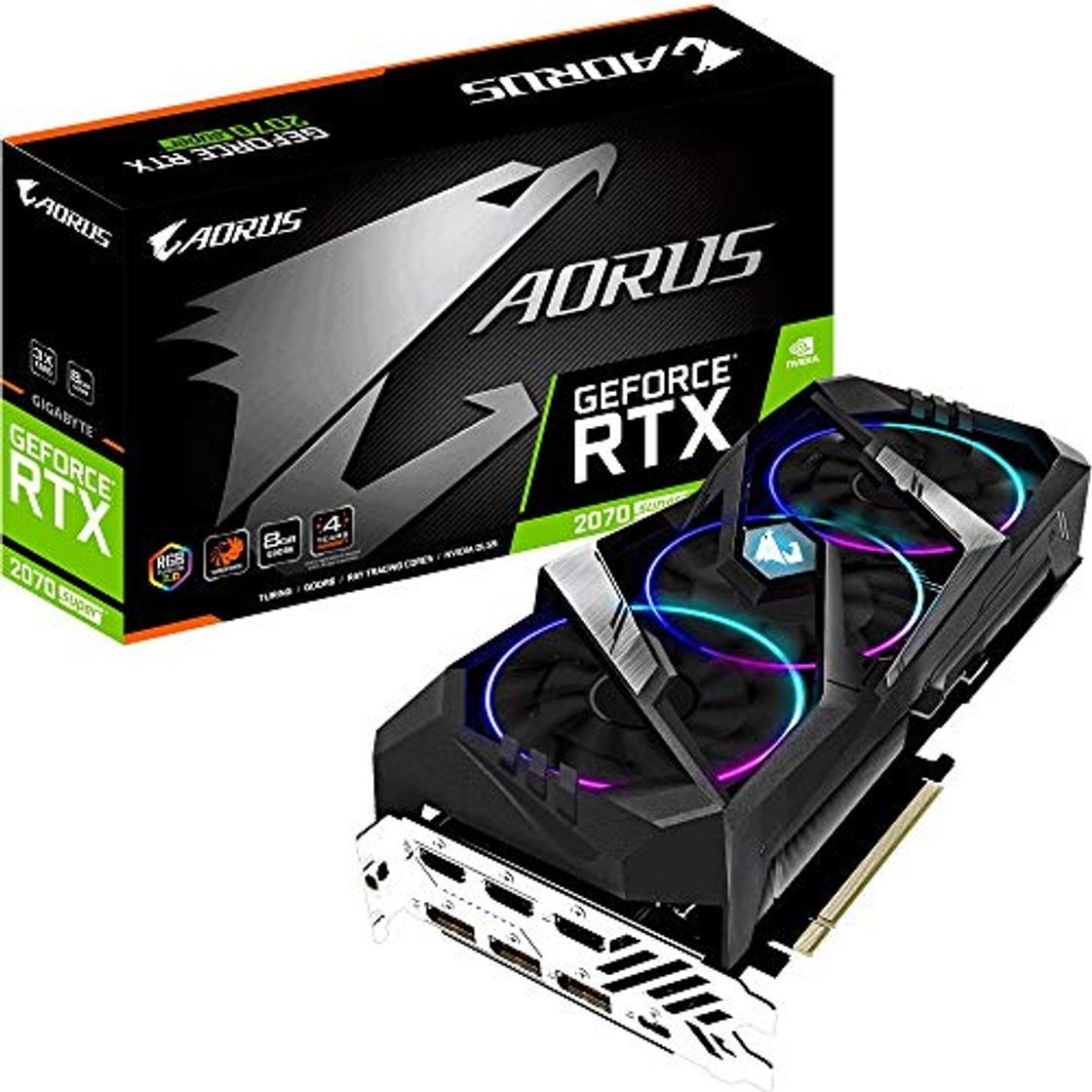 Social Gigabyte Nvidia RTX2070 Super Aorus 8G Fan GDDR6 DP/HDMI PCI Express Tarjeta