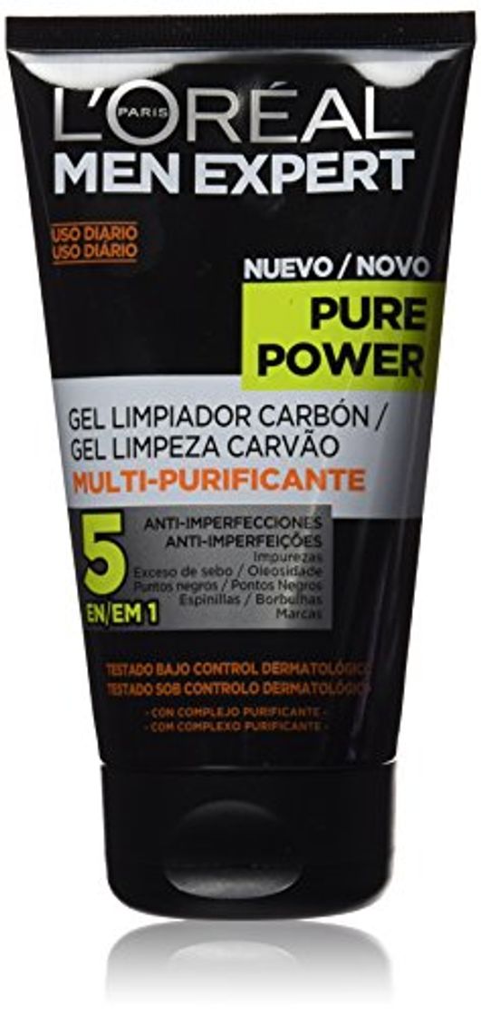 Belleza L'Oréal Paris Men Expert Gel Limpiador Carbón Pieles Rebeldes Pure Power