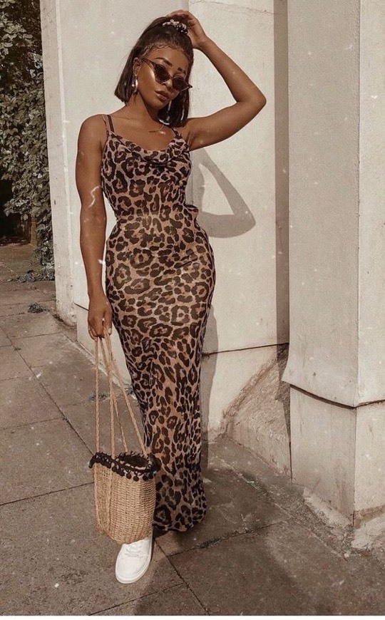 Product Maxi leopard print dress