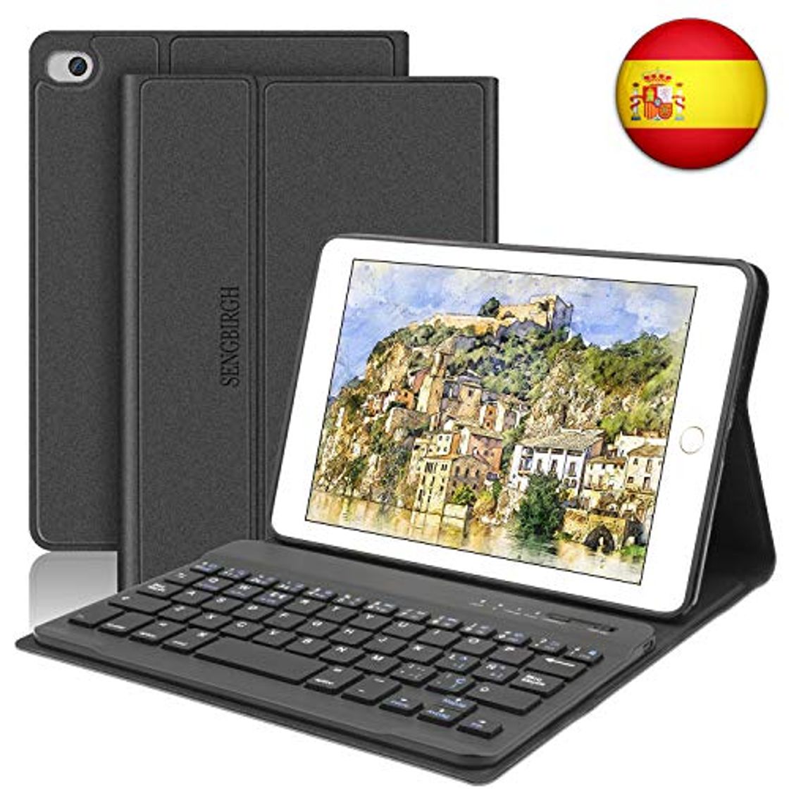 Producto SENGBIRCH Funda con Teclado para iPad Mini 5 2019 Funda Ultrafino con