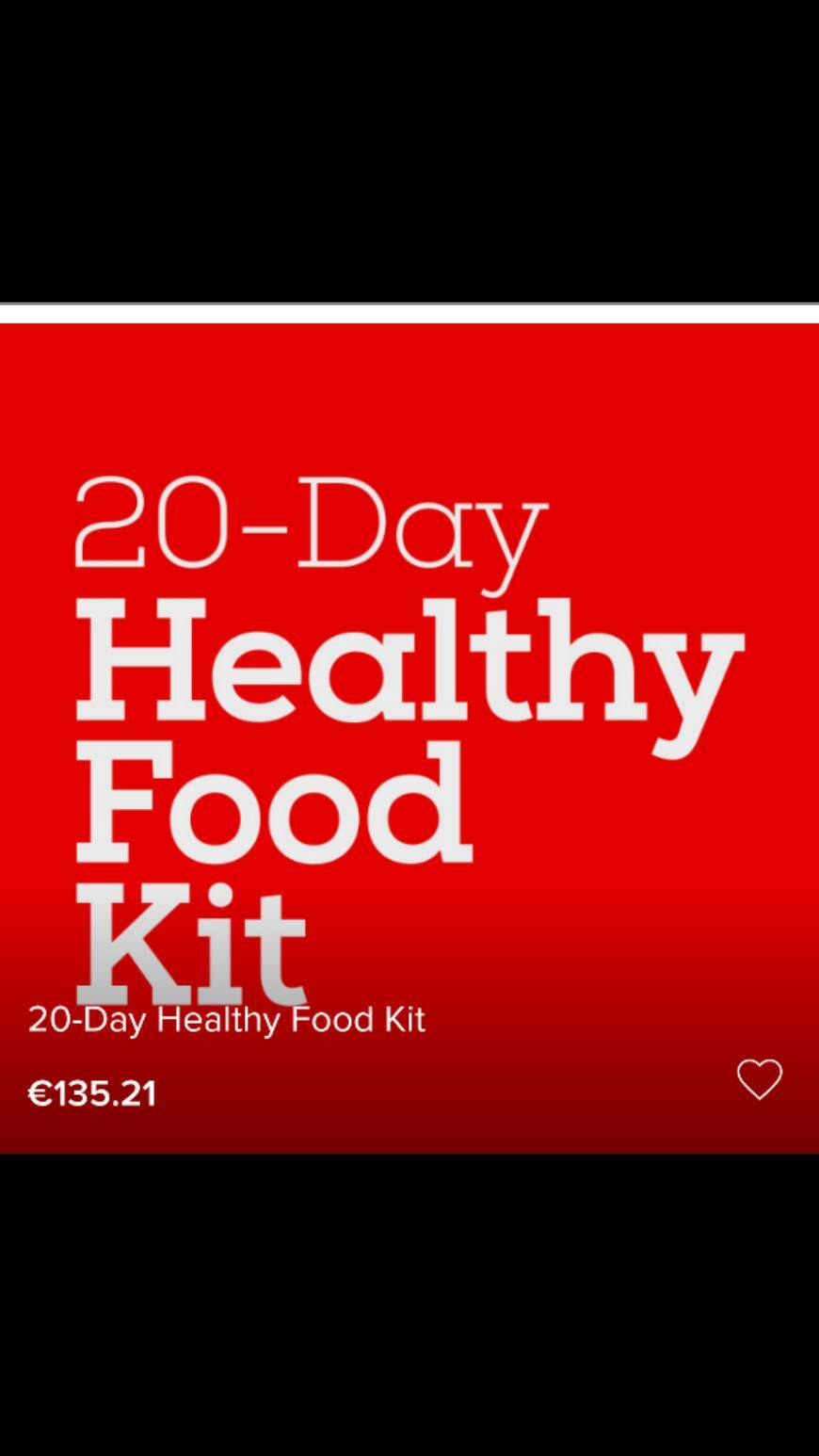 Producto 20 day healthy food kit