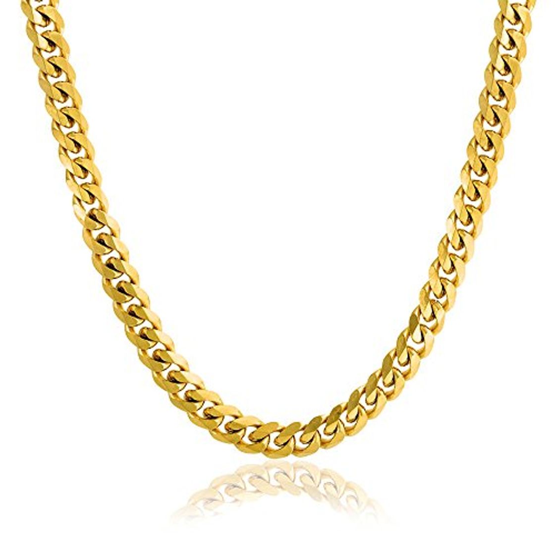 Lugar Bling Jewelry Bordillo Sólido Pesado Cuban Link Chain 8Mm para Hombres Collar